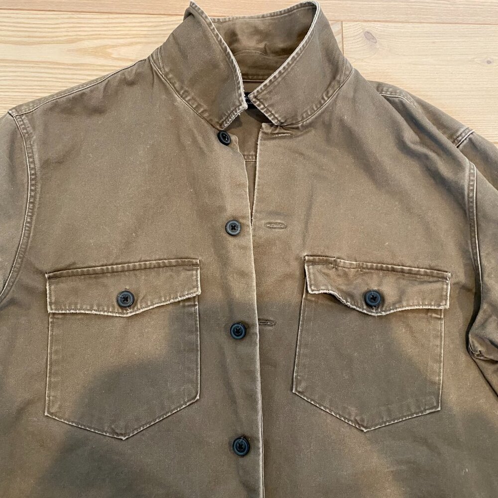 AllSaints Men Spotter Slim Fit Overshirt / Green / XXL (Runs Short) - Picture 6 of 8